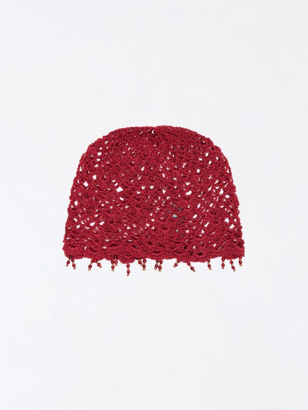 BERSHKA BEADED KNIT BEANIE